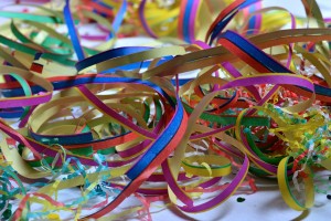 Confeti en Fiesta de Carnaval